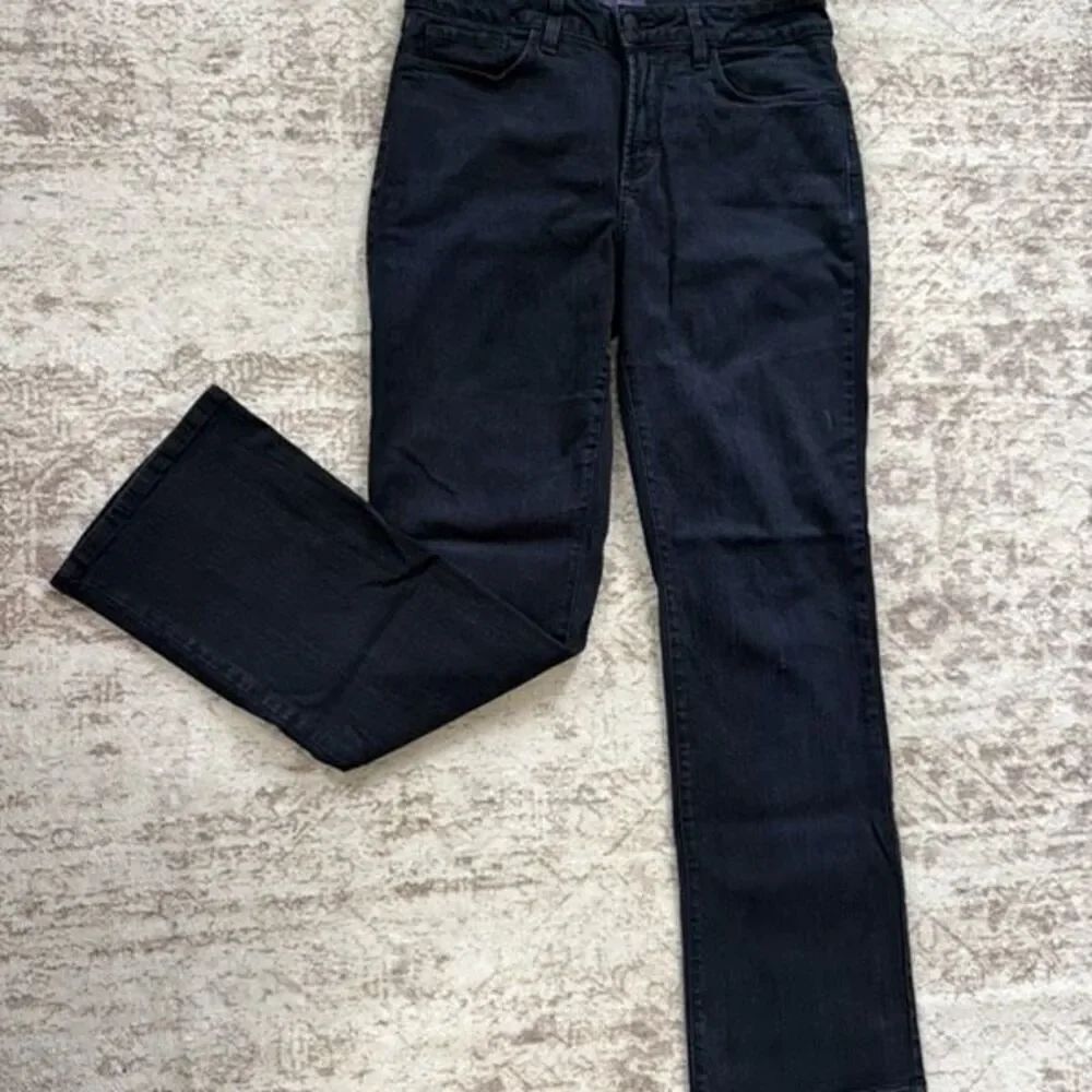NYDJ Women's Lift x Tuck Zip-fly Barbara Bootcut Jeans Black Size 8P